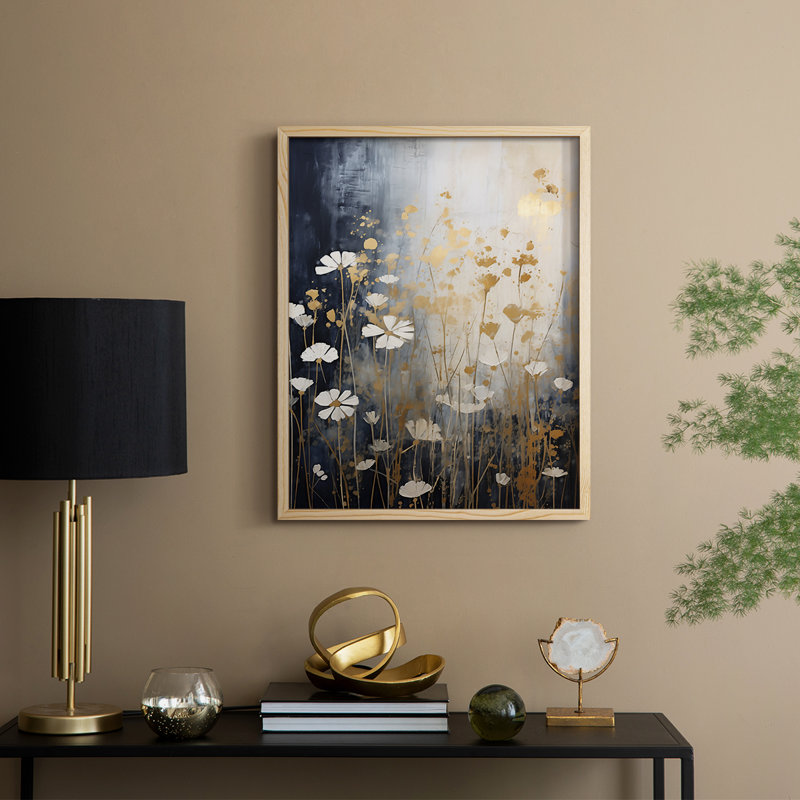 Reproduction encadrée FLORAL Series CDXV - bois massif, H 21 po x l 17 po