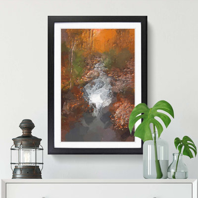 Woodland Stream in Abstract - Picture Frame Graphic Art Print