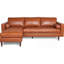 Canapé modulaire en cuir capitonné Mid-Century avec méridienne réversible pour plus de confort et de style