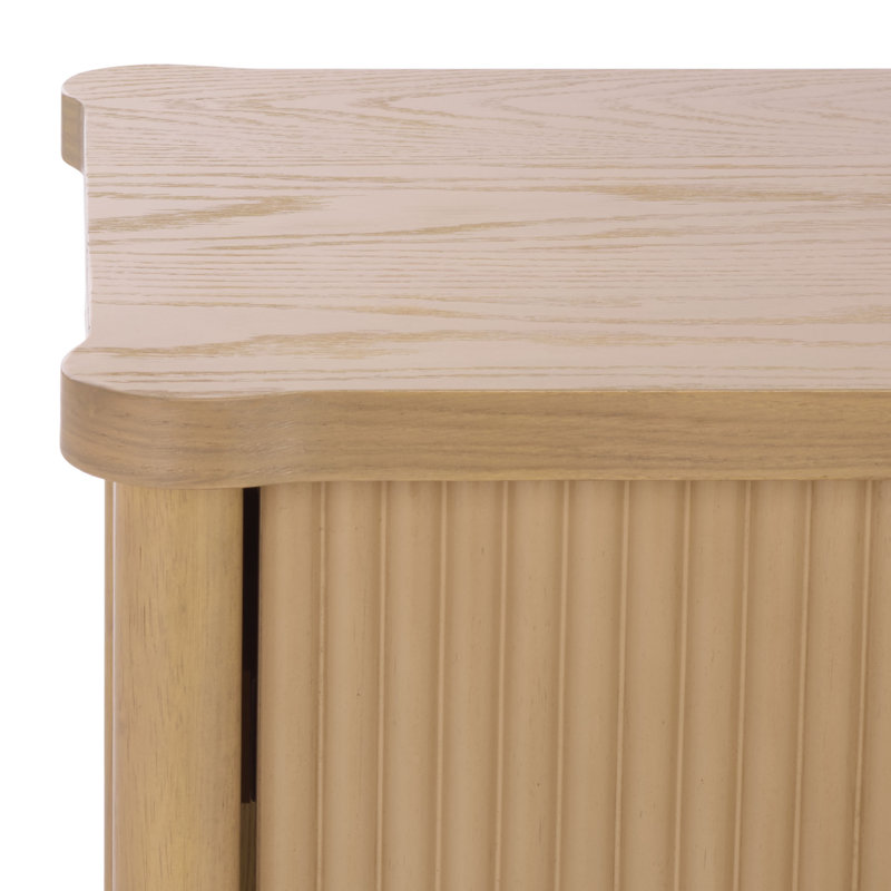 Shelbie 1 Drawer Reeded Nightstand, Oak