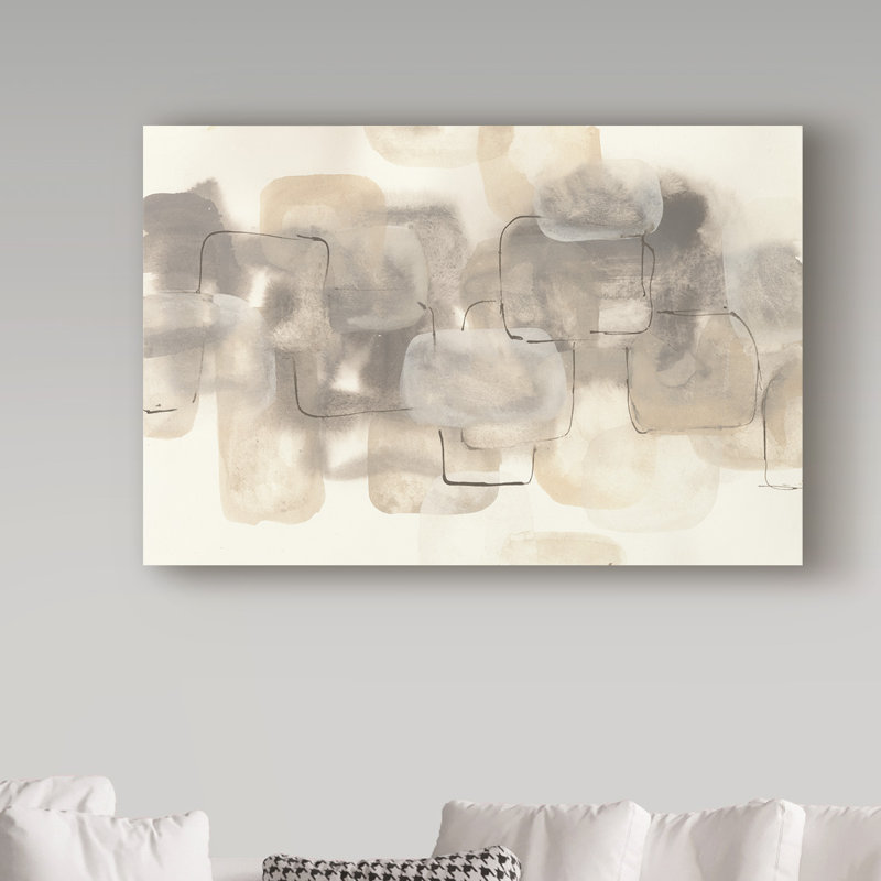 Neutral Stacking III by Chris Paschke - Wrapped Canvas Print, 30" H x 47" W x 2" D