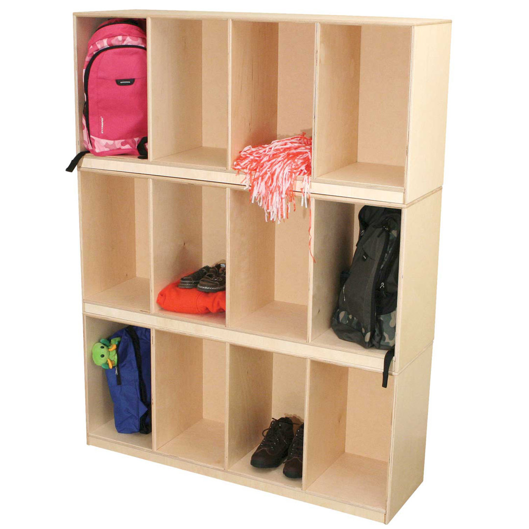 12 Section Preschool Cubby Locker Wood Designs