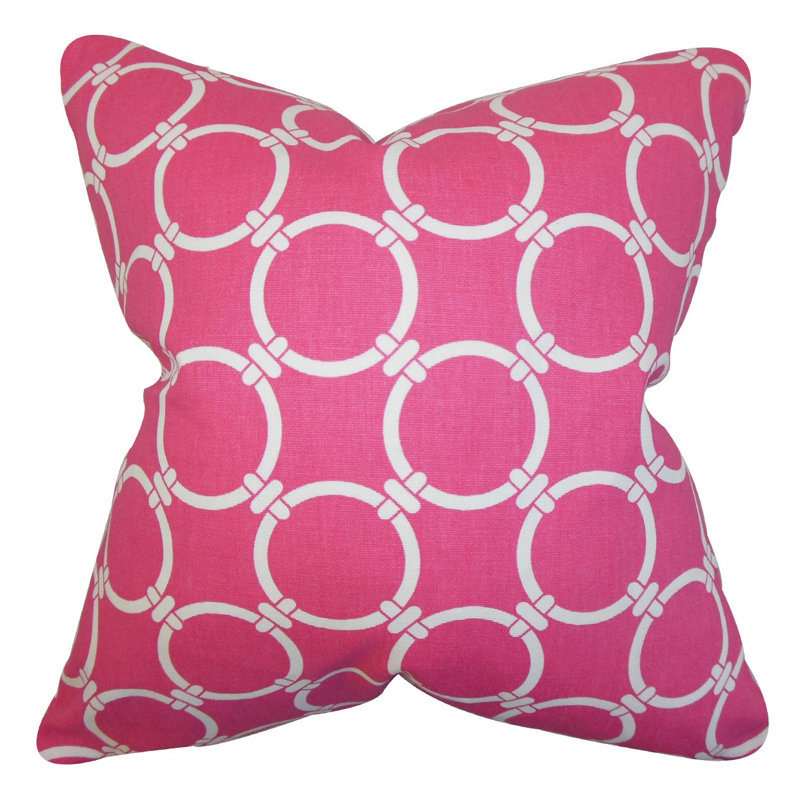 Bechet Reversible Throw Pillow, 22" x 22", Ash, Down/Feather