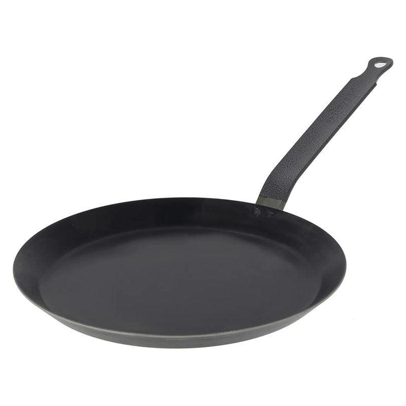 Poêle à crêpes et tortillas en acier au carbone de De De 9,5 po de diamètre, surface de cuisson de 7,5 po