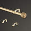 Ensemble de tringle à rideaux 1 po de diamètre de la collection Mode Premium avec embouts en cristal taillés ronds et tringle réglable en acier fixée au mur-88146397-88146399