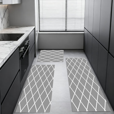 Machine Washable Non-SlipKitchen Mat(Set of 3)