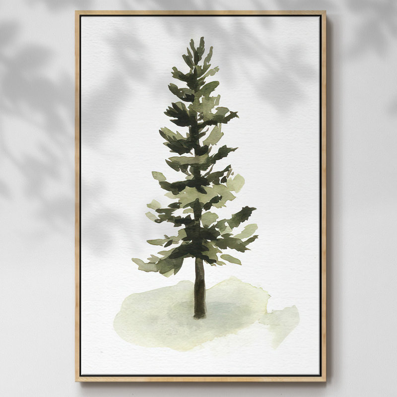 Aquarelle pin II, toile tendue avec cadre