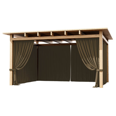 4-Panel Gazebo Curtain, Waterproof Outdoor Privacy Panels With Zipper, Designed For Patio & Backyard Gazebo Tent (Curtain Only)