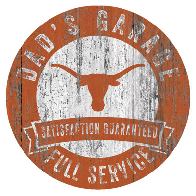 «NCAA Dad's Garage Sign», impression sur bois