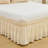 Cotton Ruffles Wrap Around Bed Skirts 17" Drop with Adjustable Elastic-135243475-135243473