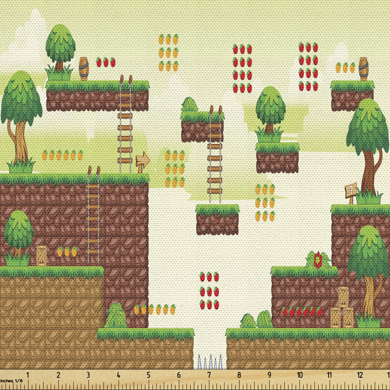 Nowakowski Ground Tiles Trees Computer Game Fabric