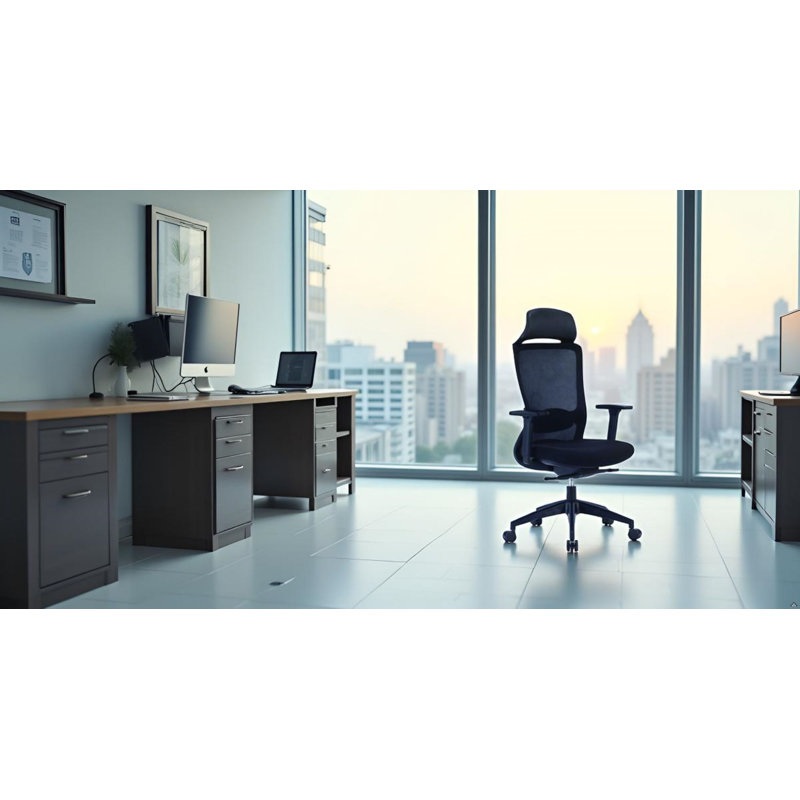 Fauteuil de bureau ergonomique à dossier en filet Urban, Noir, noir, noir, noir, Noir, noir, noir, noir