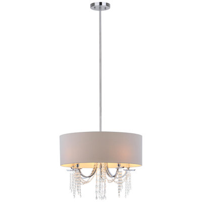 Lustre empire à 5 lumières avec accents de cristal Fisk