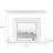 Gray Solid Wood Electric Fireplace-284382766