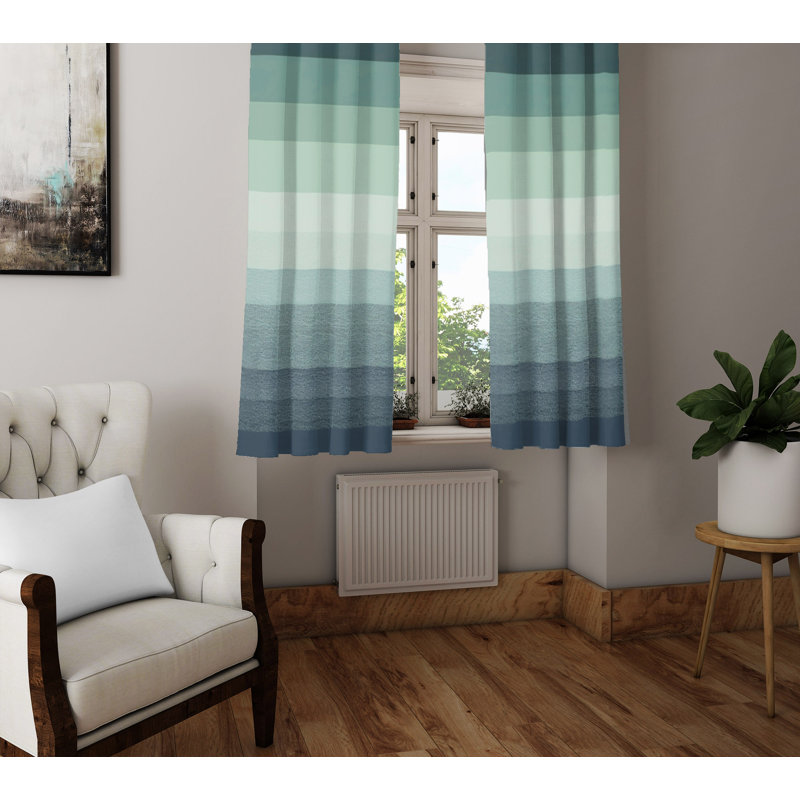 Paire de rideaux semi-transparents en polyester Champlost, L 56 po x L 78 po