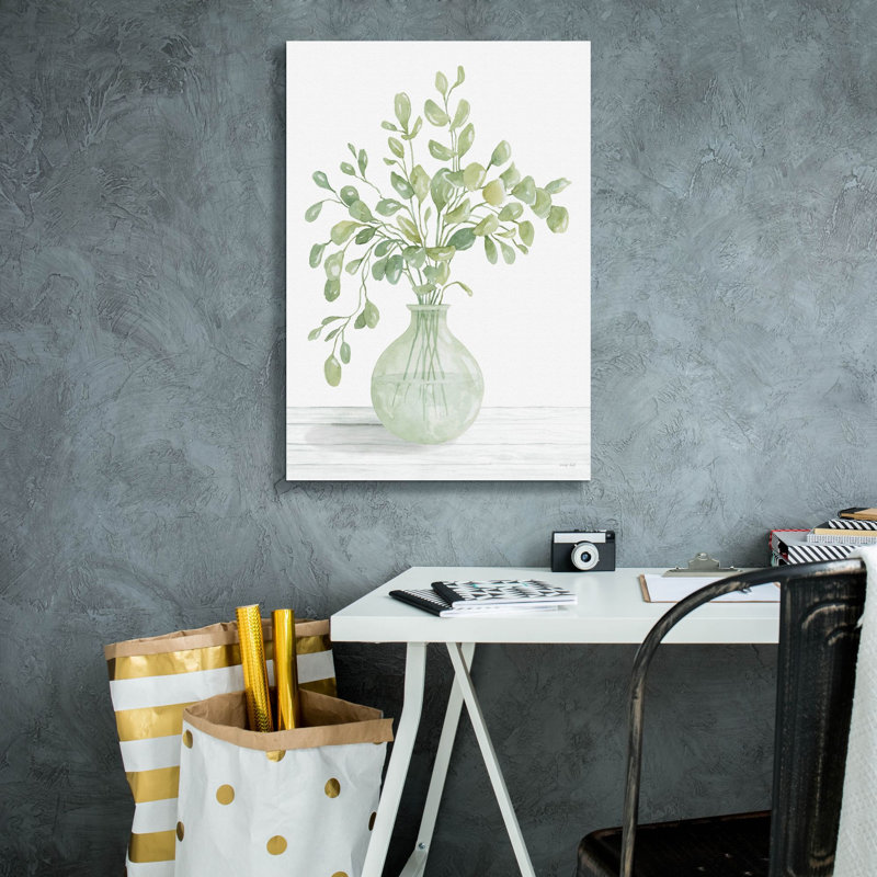 «Eucalyptus Beauty II» par Cindy Jacobs, estampe numérique sur toile, L 18 po x H 26 po x P 1,5 po