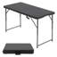 Table pliable noire de 4 pi, pliable à moitié portable, intérieure et extérieure pour le camping à domicile-123389849