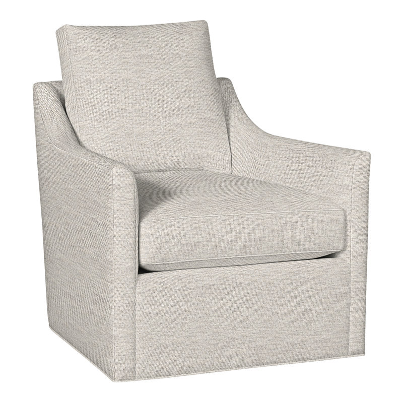 Newlin 30.5" Newlin Barrel Back Swivel Chair, Navada Blue, No
