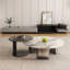 Italian light luxury round rock table-107817854