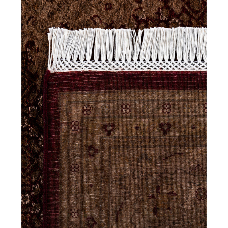 Overdyed Hand-Knotted Wool Modern-Contemporary Brown Area Rug 6' 1" x 9' 0"