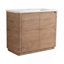 Ensemble de meuble-lavabo autoportant 40 po avec lavabo en céramique blanche et 2 portes à fermeture en douceur, contreplaqué-129864840-129864842