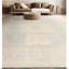 Tapis bleu et beige noué à la main de haute qualité
