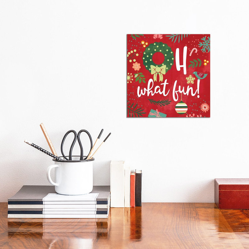 Oh What Fun! by Mollie B. - Wrapped Canvas Gallery-Wrapped Canvas Giclée, 30.48cm H x 30.48cm W