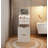 Dressing Table and Stool, 3-in-1 Multifunctional Dressing Table Set, Featuring Three-color Lighting Modes, HD Mirror, Two Sliding Drawers, and a Hidden Storage Stool