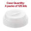 Couvercles courts jetables en HIPS transparent pour assiettes rondes de 23 cm (9 po) - 500 couvercles
