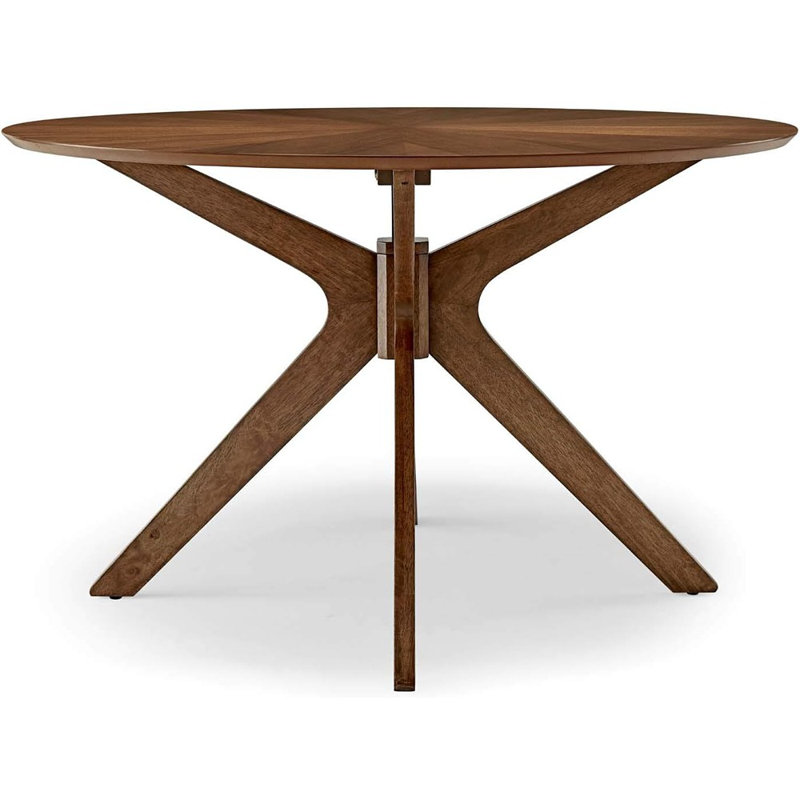 Walnut Oval Mid-Century Modern Dining Table for Eight