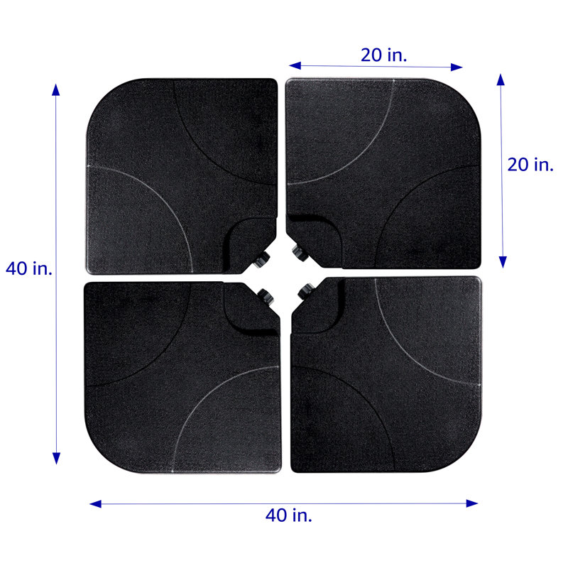 Base de parasol autoportante en plastique