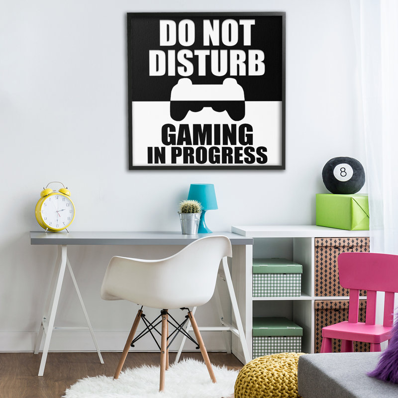Ne pas déranger, giclée encadrée par Gamer, design par Kim Allen, Giclée encadrée noir minuit, H 24 po x l 24 po