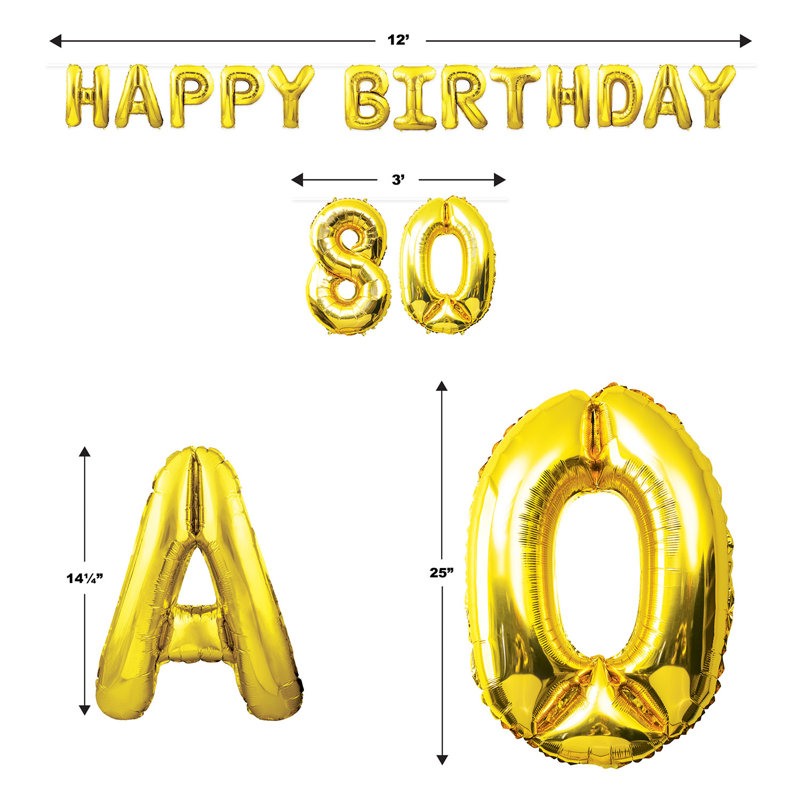 Joyeux Anniversaire 80 banderoles