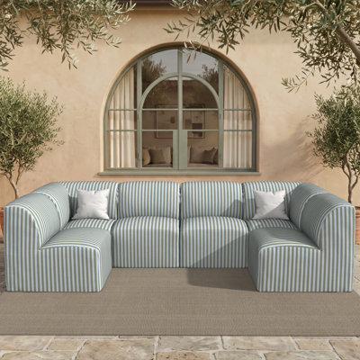 Fleener 124" Sunbrella® Outdoor U Sectional