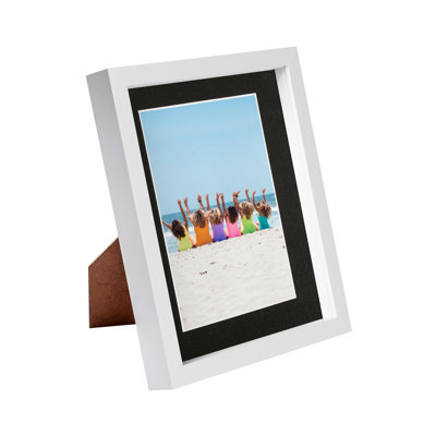 Nicola Spring - 8" x 10" White 3D Box Photo Frame