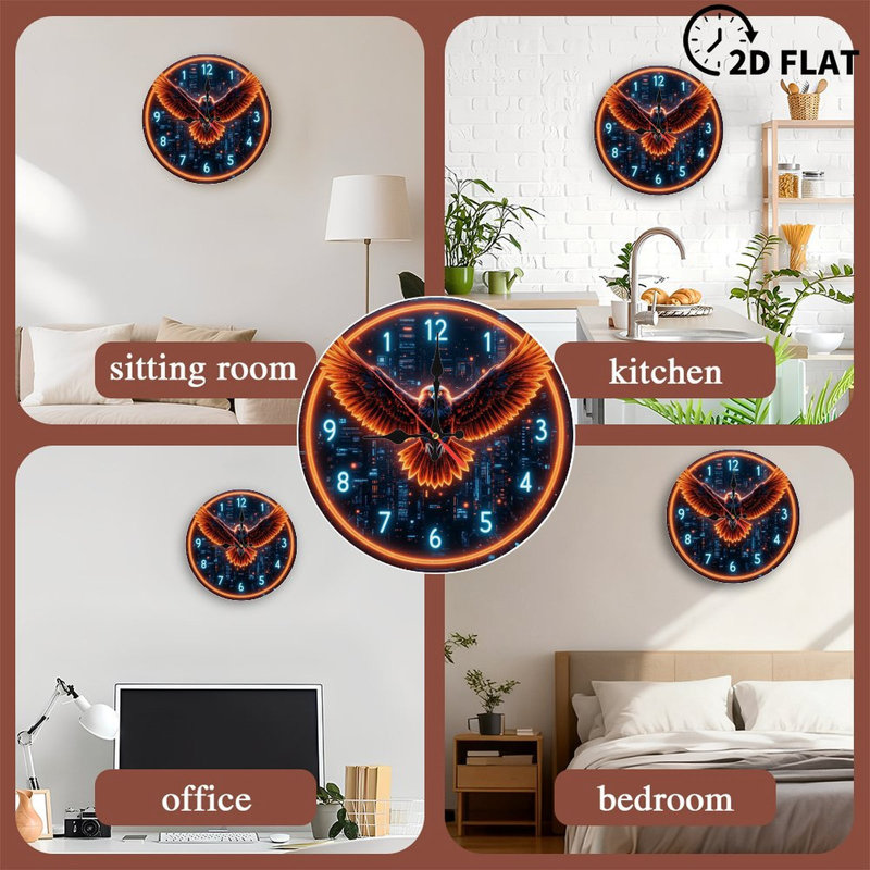 Horloge murale Neon Hawk