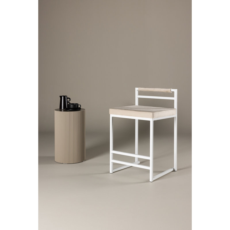 Zara Counter Stool with Metal Frame, Brown