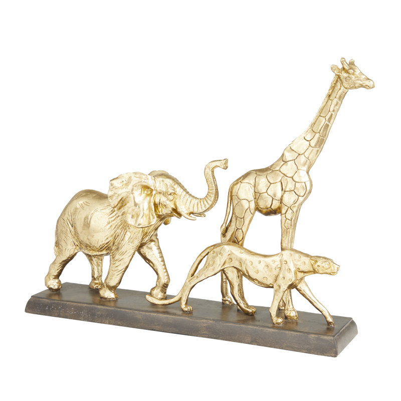 Ehrlich Animals Figurines & Sculptures, Gold