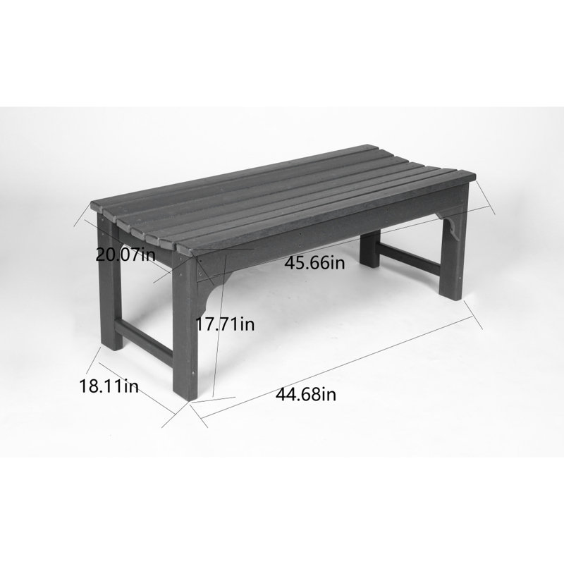Gray Balcony Bench - All Weather, Protected, , 500Lbs Capacity, Classic Design Backyard Fire Pit Warm Gathering, Gray