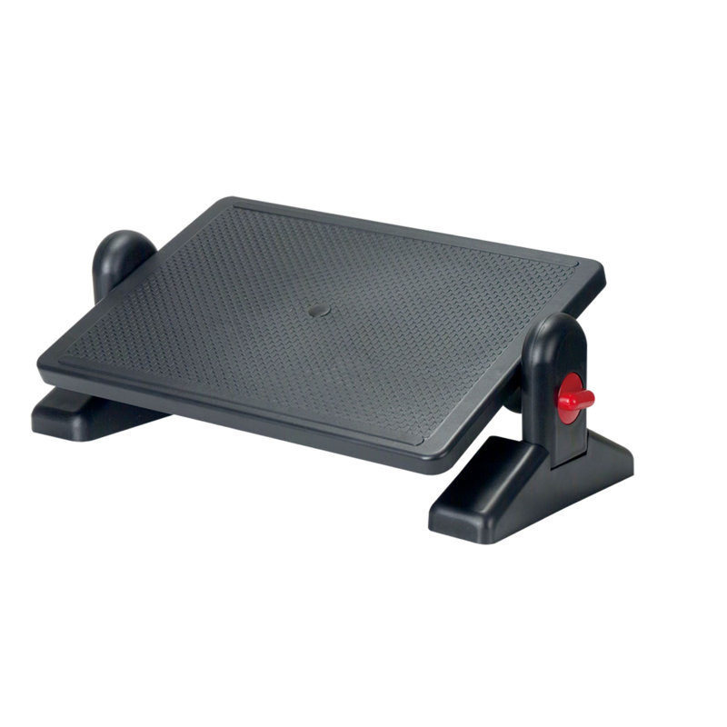 Ergonomic Adjustable Black Office Footrest