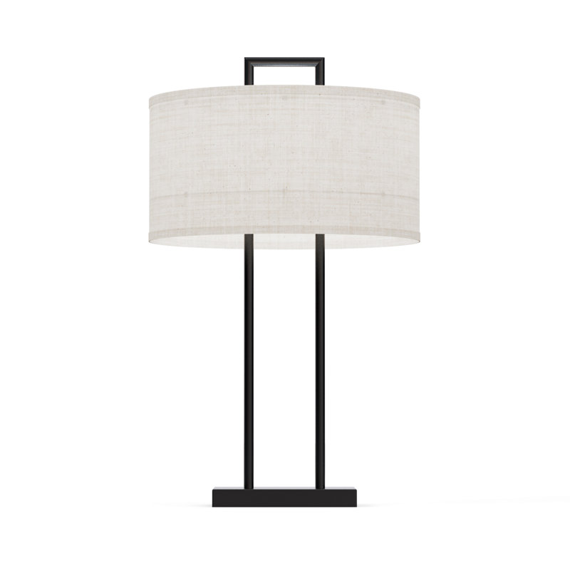 Lampe de table moderne avec abat-jour texturé - 25 po - Compatible avec une ampoule E26 - Design chic
