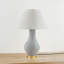 Hanslope Table Lamp in Aged Brass and Ceramic French Muslin by Mark D. Sikes