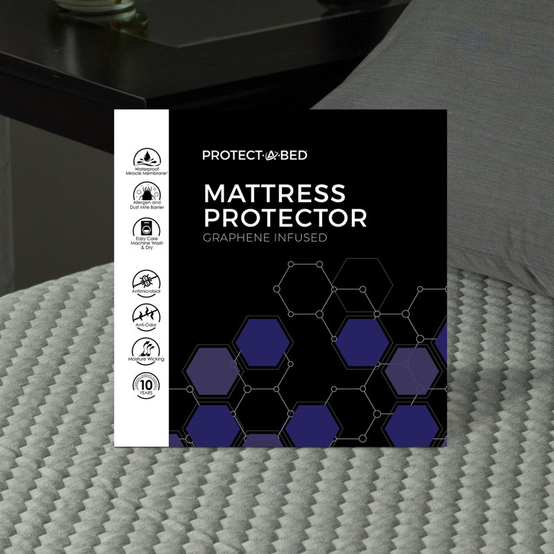 Graphene Fitted Mattress Protector Case Pack, 12.3cm, Super King (6')