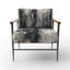 Fauteuil d'appoint noir et blanc-939487203