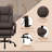 Brown High Back Vibration Massage Office Chair, With 6 Points, Height Adjustable Computer Desk Chair, Reclining Office Chair, With Retractable Footrest And Remote