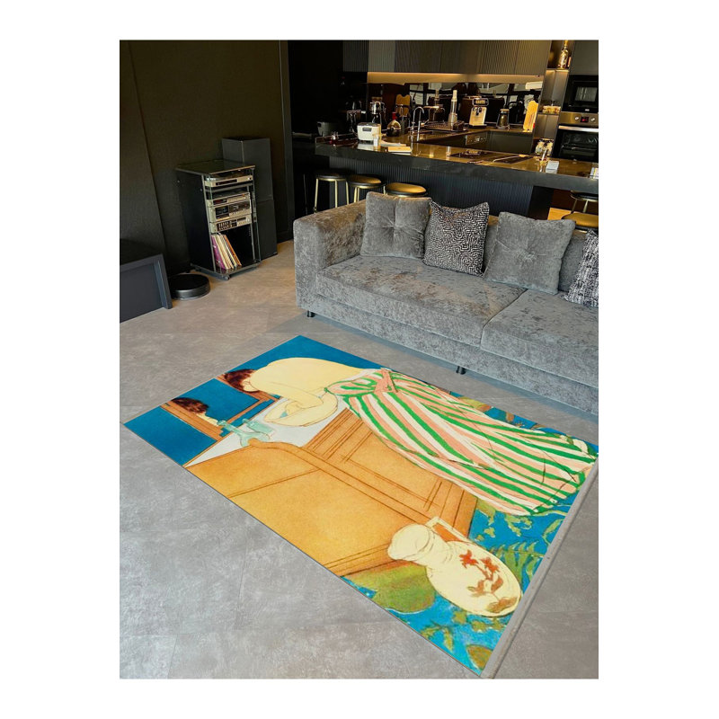 Tapis décoratif pour femme, Sous-tapis rectangulaire 5 pi 1 po x 7 pi 7 po inc