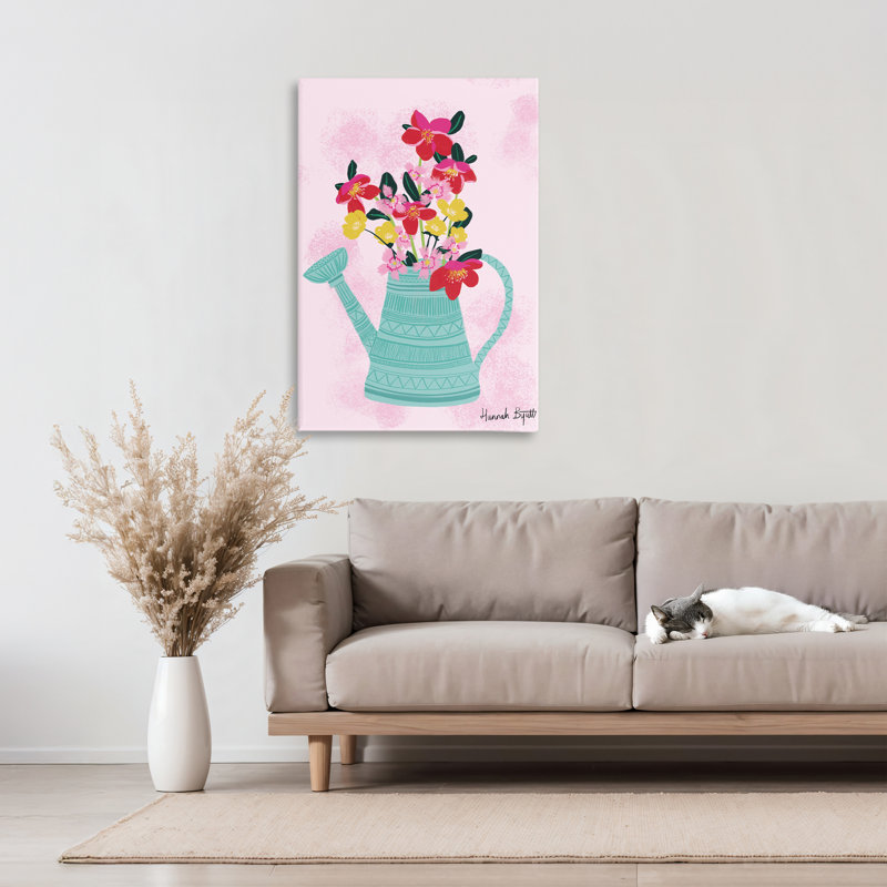 Flore locale en toile d'arrosoir, design par Hannah Byatt, 30" H x 20" W