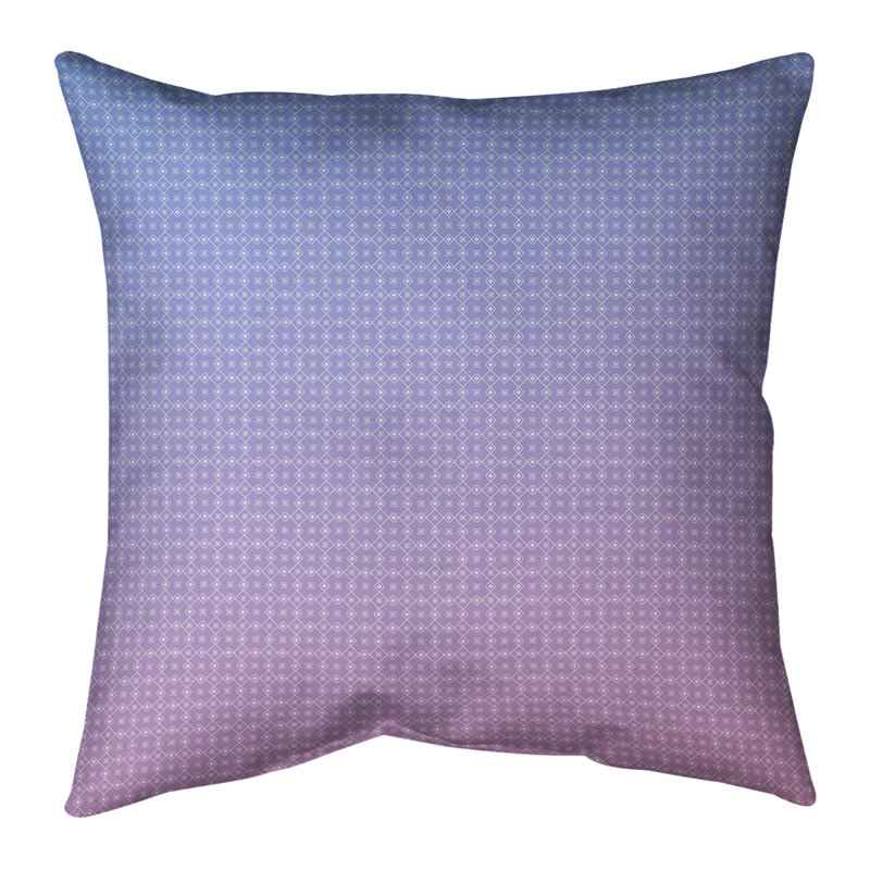 Housse de coussin Katelyn Elizabeth, 14 po x 14 po, Pas de bourre, Bleu / Rose
