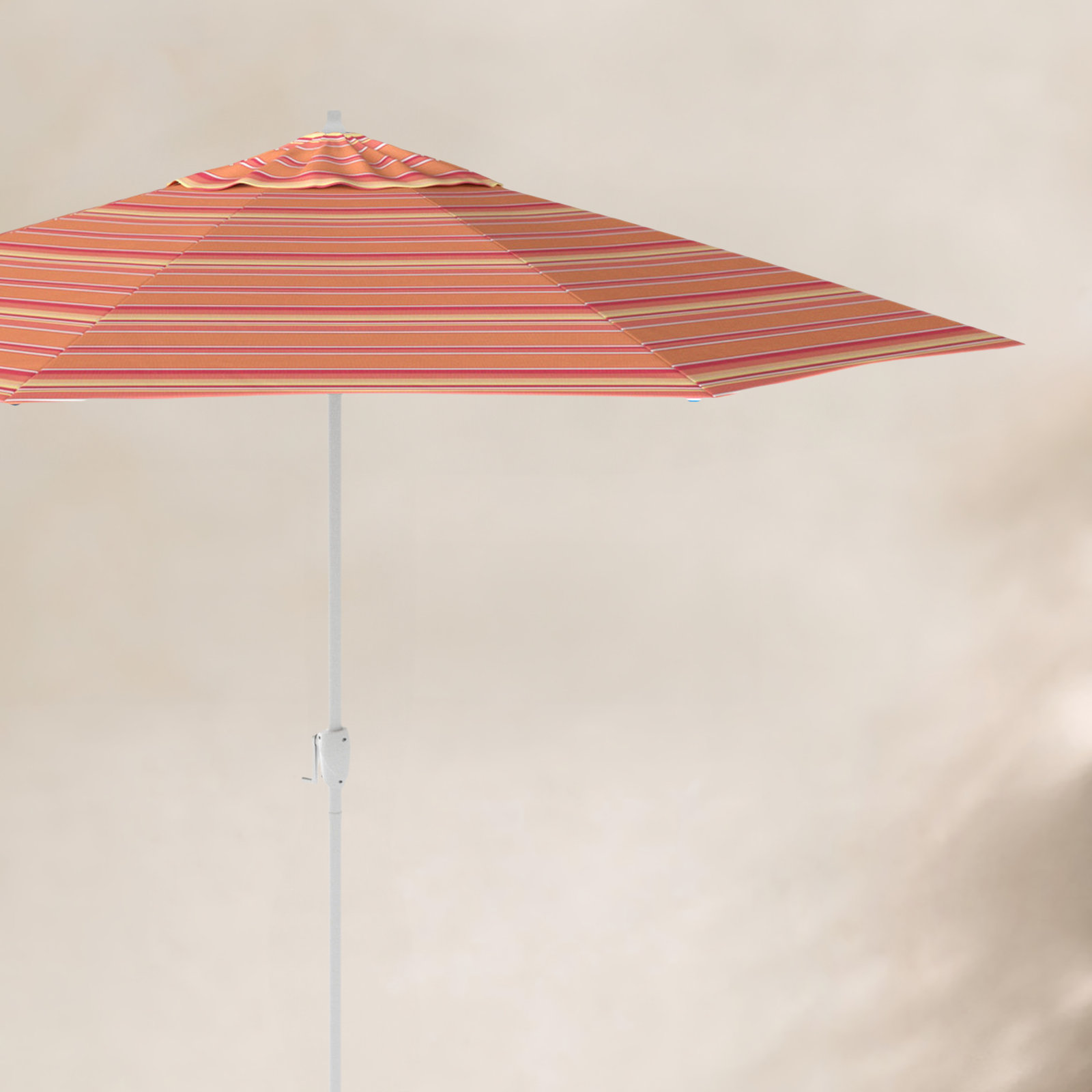 Kenne Sunbrella® Outdoor Umbrella, 108" W x 108" D, Orange/Red