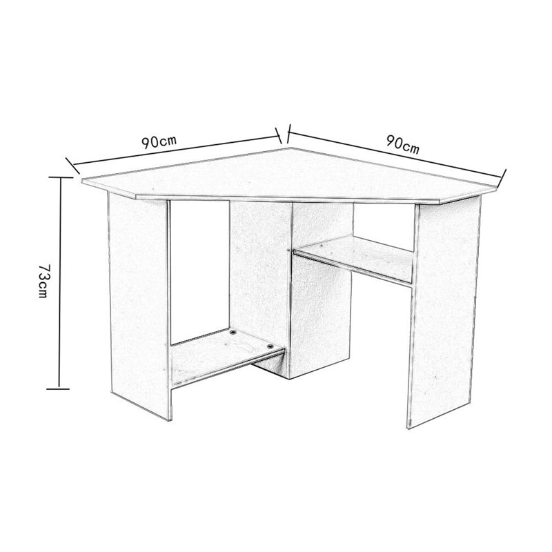 Corner Computer Desk, Black